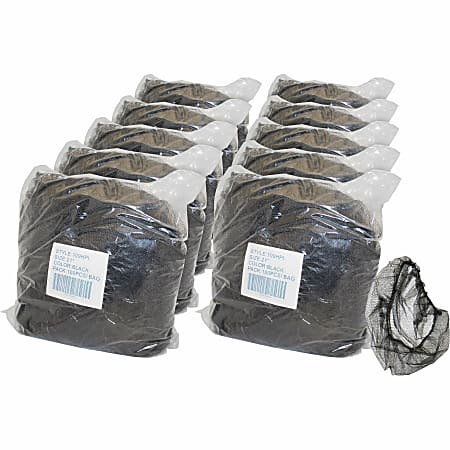 Genuine Joe Black Nylon Hair Net - Recommended for: Food Handling, Food Processing - Large Size - 21 Genuine Joe Black Nylon Hair Net - Recommended for: Food Handling, Food Processing - Large Size - 21