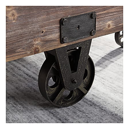Office Depot, Rustic Factory Cart Coffee Table