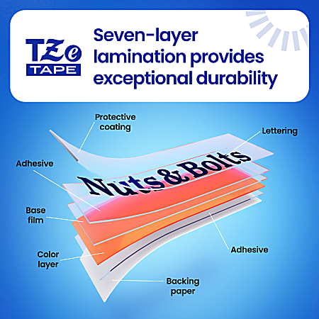 3 Labels On Tap 7インチ レコード　日本語ラップ Brother P touch TZe211 Laminated Label Tape 14 x 26.2 ft 6mm x 8m