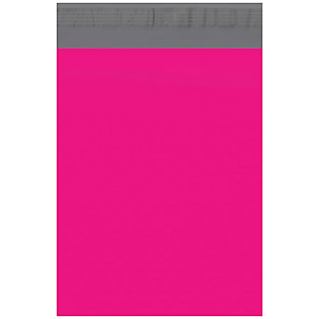 Partners Brand 10" x 13" Poly Mailers, Pink, Case Of 100 Mailers