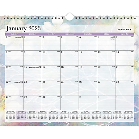 AT A GLANCE Dreams 2023 RY Monthly Wall Calendar Medium 15 x 12 - Office  Depot