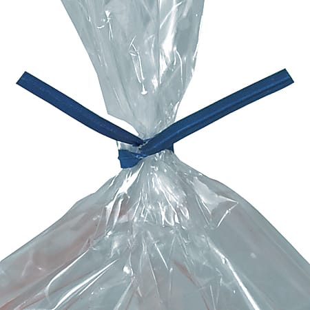 Office Depot® Brand Paper Twist Ties For Poly Bags, 3/16" x 5", Blue, Case Of 2,000