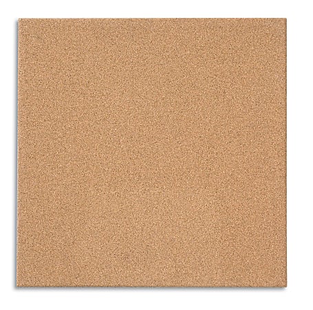 Quartet® Cork Tile Modular Bulletin Board, 17" x 17", Frameless