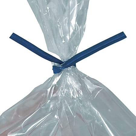 Office Depot® Brand Paper Twist Ties For Poly Bags, 3/16" x 8", Blue, Case Of 2,000