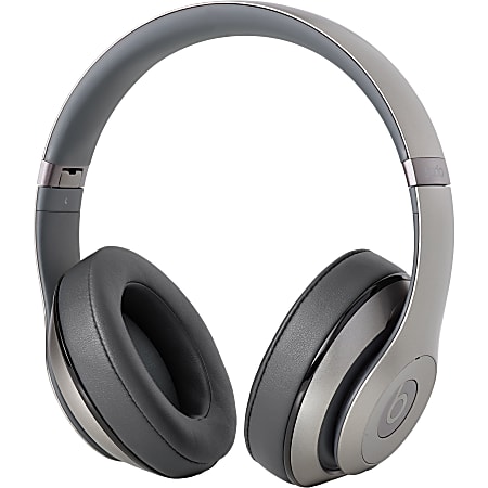 Beats by Dr. Dre Studio Wireless Over-Ear Headphones - Stereo - Wired/Wireless - Bluetooth - 30 ft - 20 Hz - 20 kHz - Over-the-head - Binaural - Circumaural - Noise Canceling - Titanium