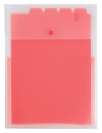 Office Depot® Brand Expanding File, 5" Expansion, Letter Size, Pink