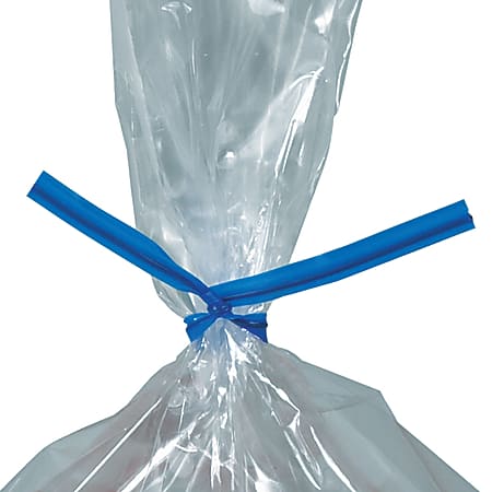 Plastic Ties For Poly Bags, 3/16" x 6", Blue, Box Of 2,000