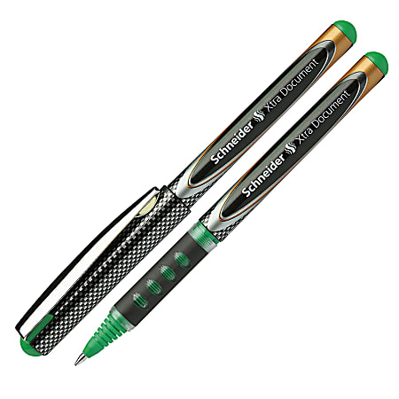 Schneider® Xtra Document Liquid Ink Rollerball Pen, Conical Point, 0.6 mm, Carbon Fiber Barrel, Assorted Ink Colors