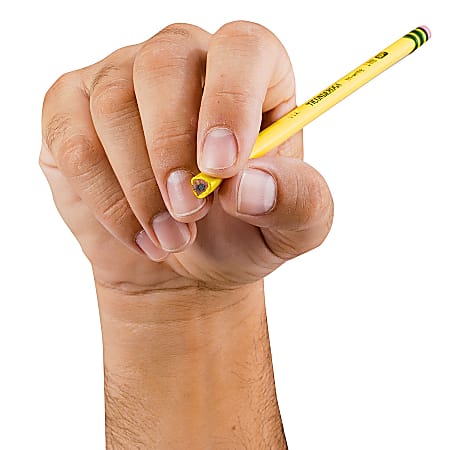 Ticonderoga® Tri-Write Triangular No. 2 Pencils, Yellow, With Erasers, Pack Of 8
