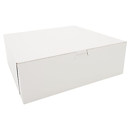 SCT® Bakery Boxes, 12" x 12" x 4", White, Pack Of 100 Boxes