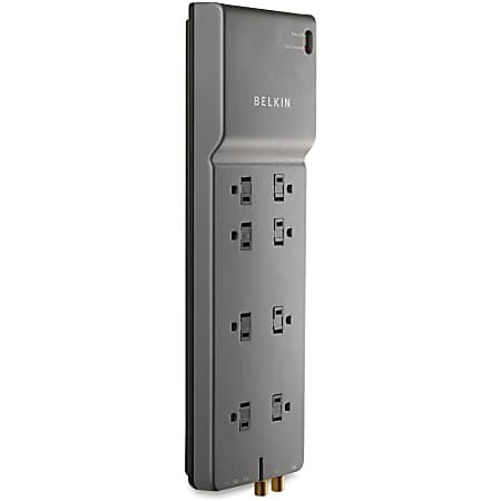 Belkin® Home/Office Series Surge Protector With 8 Outlets, Phone/Coaxial Protection And 12' Cord