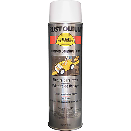 Rust-Oleum High-Performance Striping Spray Paint, 18 Oz, White