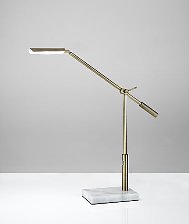 Brass led desk lamp top
