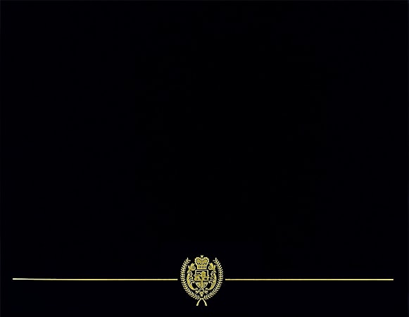 Great Papers! Classic Certificate Covers, 12" x 9 3/8", Black, Pack Of 5