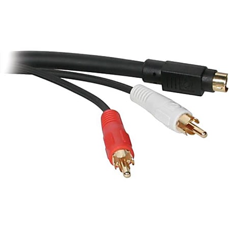 C2G 25ft Value Series S-Video + RCA Stereo Audio Cable - 25ft - Black, Red, White