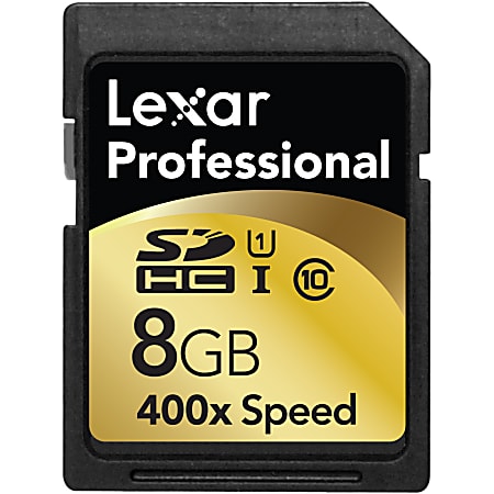 Lexar Media Professional 8 GB UHS-I SDHC - 60 MB/s Read - 10 MB/s Write - 400x Memory Speed - Lifetime Warranty
