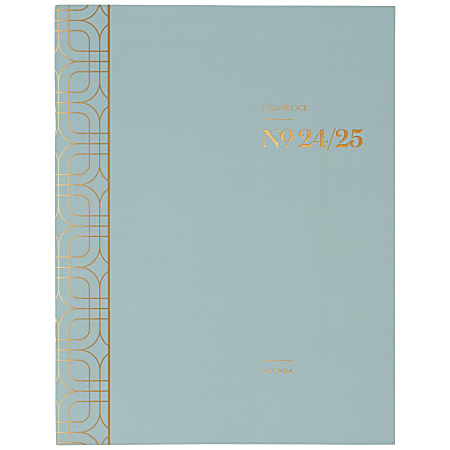 2024-2025 Cambridge® WorkStyle® Monthly Academic Planner, 8-1/2" x 11", Mellow Frost, July 2024 To June 2025, 1606-091A-46