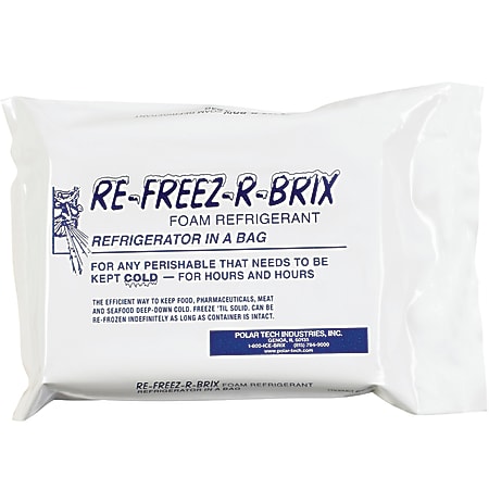 Re-Freez-R-Brix™ Cold Bricks, 7"H x 5"W x 1 1/2"D, White, Case Of 12