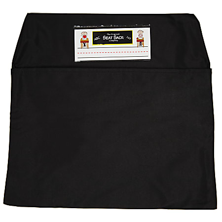 Seat Sack Chair Pocket, Large, 17", Black, Pack Of 2