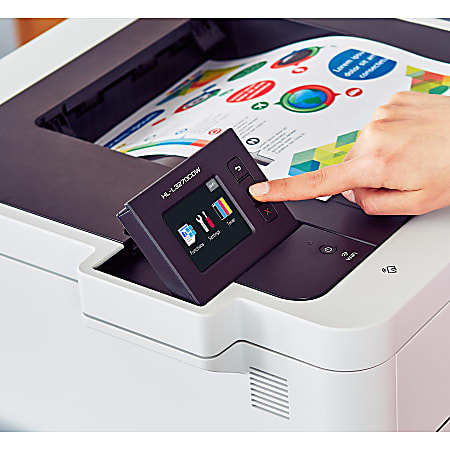 Brother Impresora láser a color digital compacta serie L-3270CDW I  Impresión móvil I NFC I Impresión automática de 2 caras I Pantalla táctil a  color de 2.7 pulgadas I 25 PPM I Capacidad de bandeja de : Productos de  Oficina 