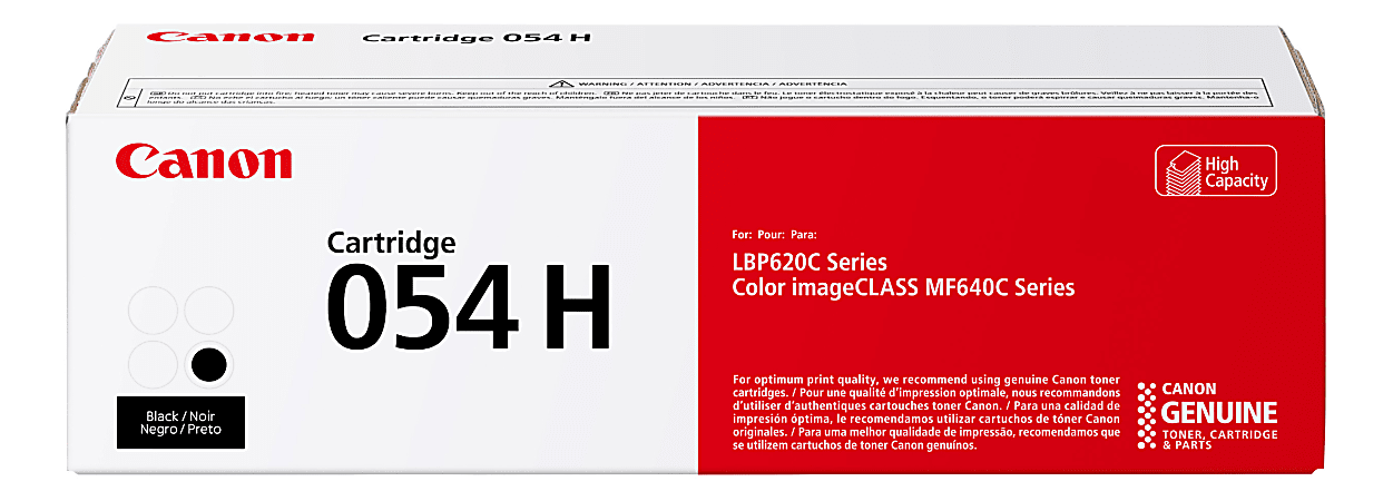 Canon® 054H Black High Yield Toner Cartridge, 3028C001