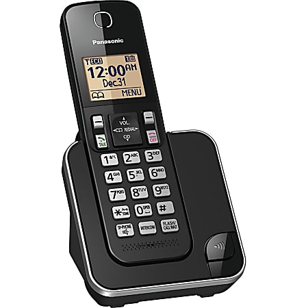 Panasonic DECT 6.0 Expandable Cordless Phone 1 Handset KX TGC350B - Office  Depot