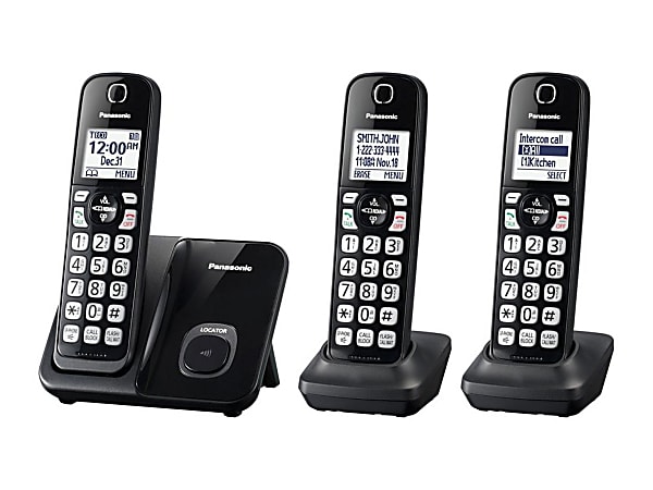 Panasonic DECT 6.0 Cordless Telephone 3 Handsets KX TGD513B