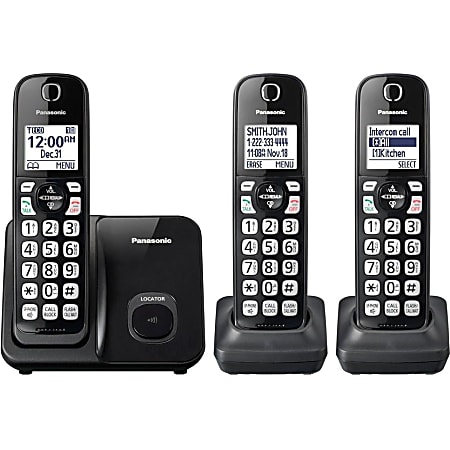 Panasonic DECT 6.0 Cordless Telephone 3 Handsets KX TGD513B