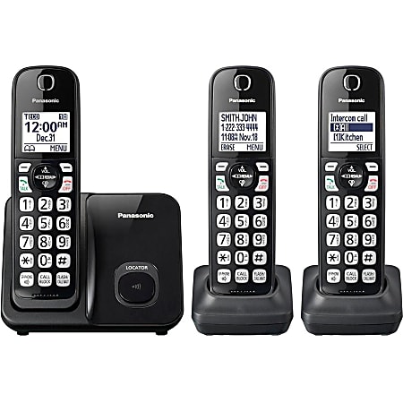 Panasonic DECT 6.0 Cordless Telephone 3 Handsets KX TGD513B