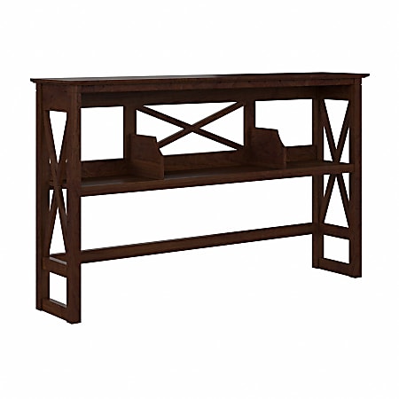Bush® Furniture Key West 60"W Desk Hutch, Bing Cherry, Standard Delivery