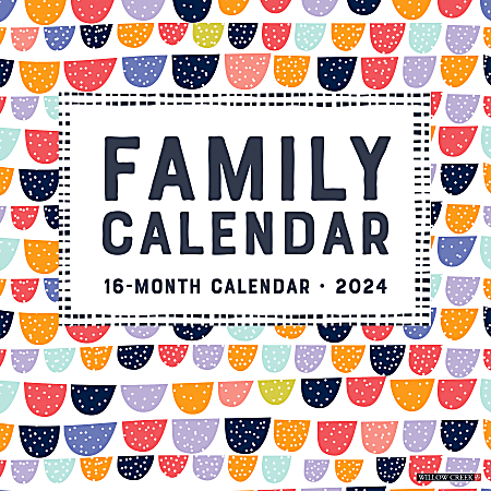 2024 Willow Creek Press Art & Design Monthly Wall Calendar, 12" x 12", Family Planner, January To December