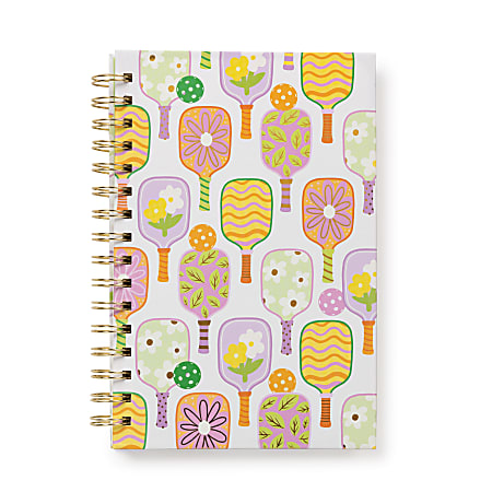 Studio Oh! Medium Spiral Notebook, 8-1/2" x 5-5/8",  College Rule,160 Pages, Pickleball Rally