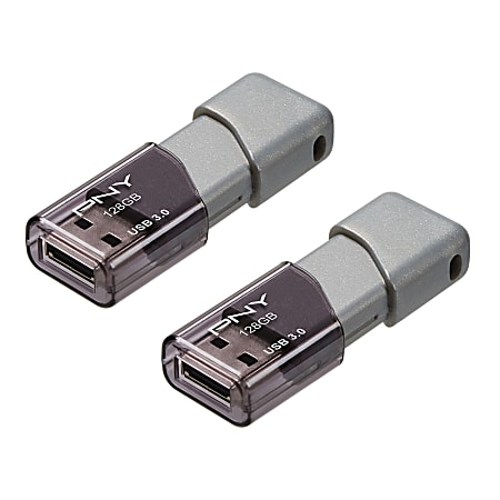 PNY Turbo Attaché 3 128GB USB 3.0 Type A Flash Drive, 2-Pack - Thumbnail 2