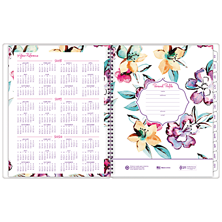 AT-A-GLANCE® June Academic Monthly Planner, 8 1/2" x 11", 30% Recycled, Purple/Teal/Pink, July 2018 to June 2019