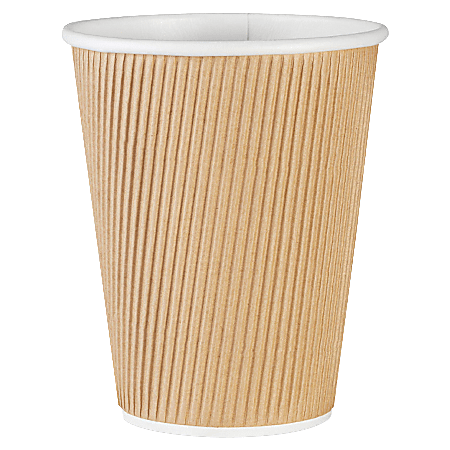 Genuine Joe 8 oz Rippled Hot Cups - 25.0 / Pack - 5 / Bundle - Brown - Hot Drink, Beverage Genuine Joe 8 oz Rippled Hot Cups - 25.0 / Pack - 5 / Bundle - Brown - Hot Drink, Beverage