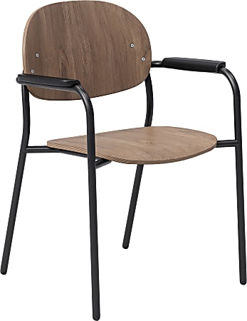 KFI Studios Tioga Guest Chair With Arms, Beech/Black