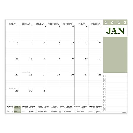 TF Publishing Large Monthly Desk Pad Calendar, 17" x 22", Profess, January To December 2023