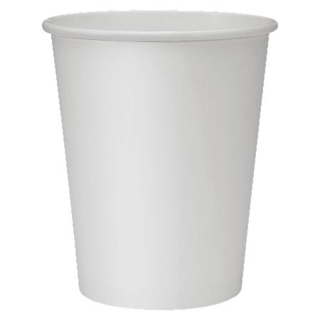 Genuine Joe Polyurethane-Lined Disposable Hot Cups, Single, 8 Oz, White, Pack Of 50