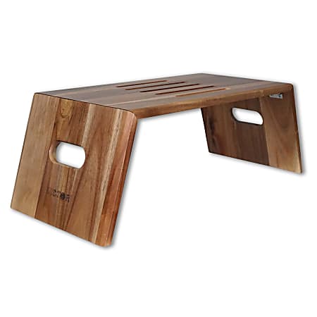 Victor® Portable Folding 26"W Acacia Wood Laptop Desk,