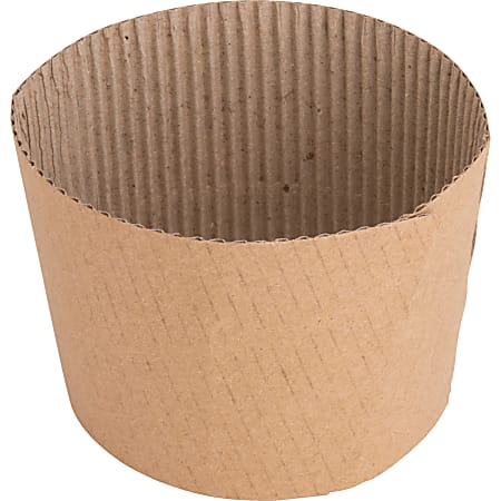 Brown Poly Hot Paper Cup Sleeve - 50/Pack 1000 sleeves