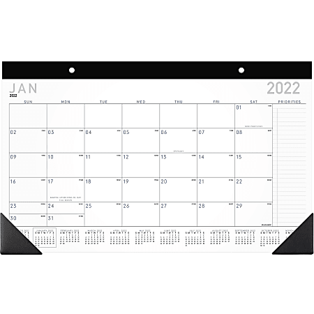 AT-A-GLANCE® Contemporary Compact Monthly Desk Calendar, 18" x 11", January To December 2022, SK14X0022