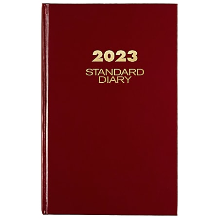 AT-A-GLANCE Standard Diary 2023 RY Daily Diary, Red, Large, 7 3/4" x 12"