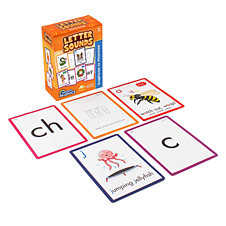Junior Learning Rainbow Phonics Letter Sound Cards, Graphene To Phoneme