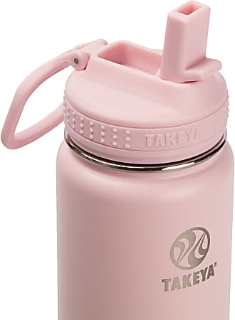 Takeya Actives Straw Reusable Water Bottle, 24 Oz, Blush