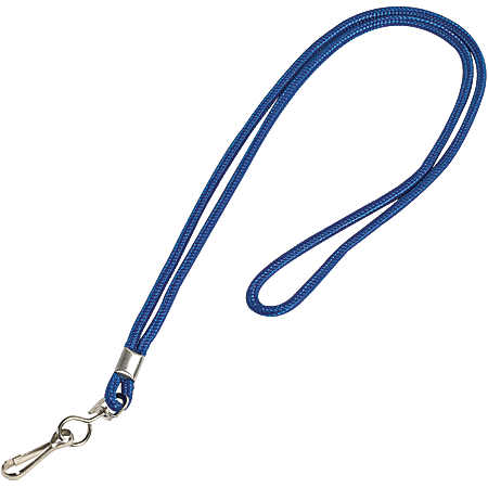 Office Depot® Brand Standard Lanyards, With Hook, 36", Blue, Case Of 24
