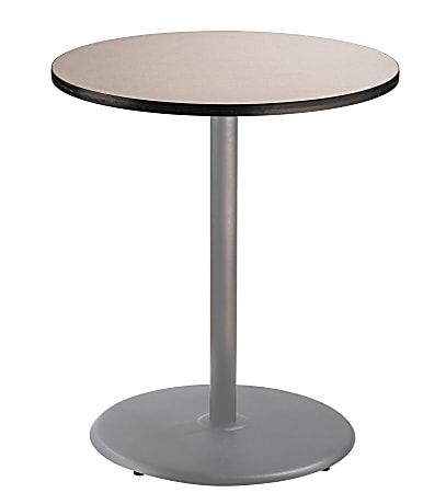 National Public Seating Round Café Table, 42"H x 36"W x 36"D, Gray Nebula/Gray