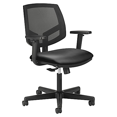 HON Volt Mesh Bonded Leather Mid Back Task Chair Black