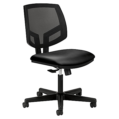 HON® Volt Mesh Bonded Leather Mid-Back Task Chair, Black