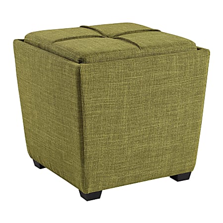 Office Star™ Rockford Storage Ottoman, Green