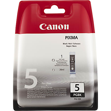 Canon® PGI-5 ChromaLife 100 Black Ink Cartridges, Pack Of 2, PGI-5BK